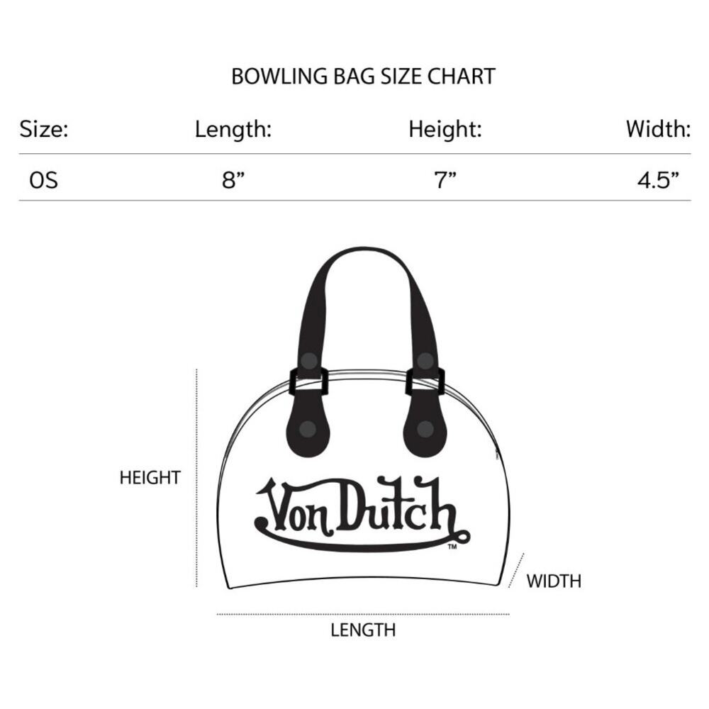 Von Dutch Crossbody Bowling Bag Flying Eye White Red Two Tone Y2K New With Tags - Picture 13 of 14